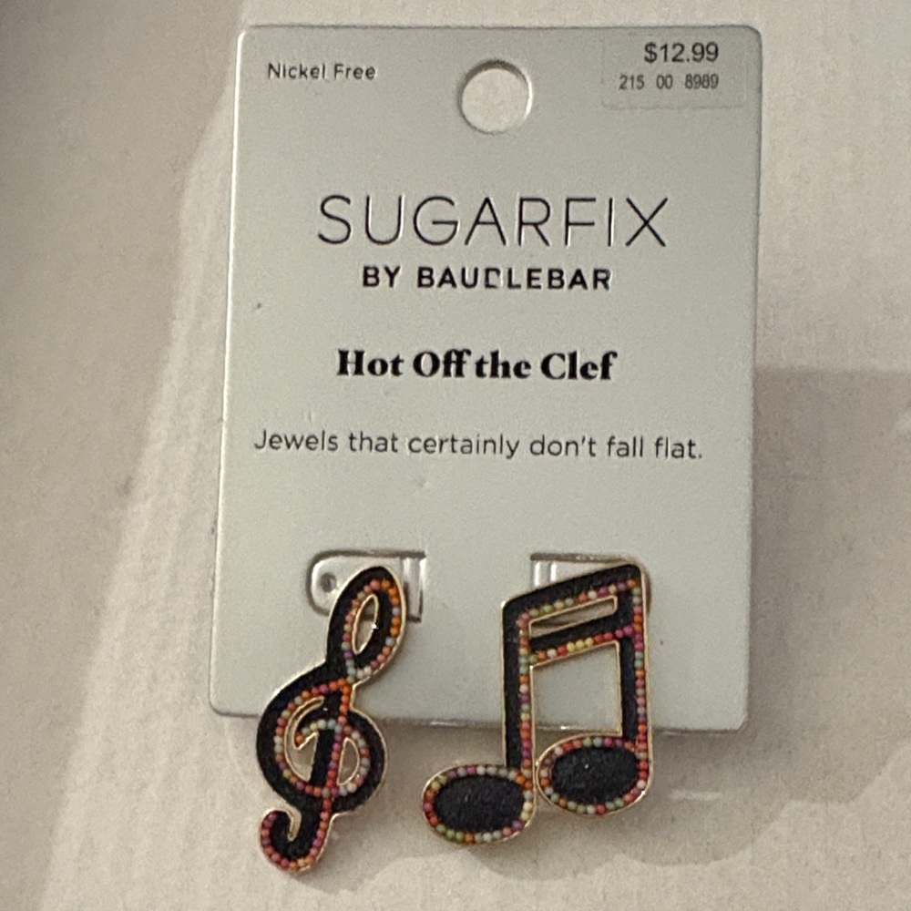 BaubleBar Gold Music Note Earrings